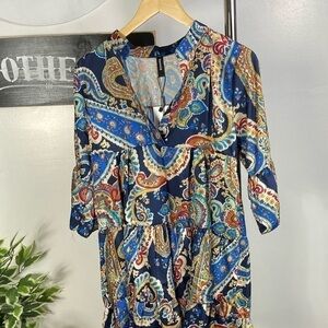 Venti6 blue paisley dress